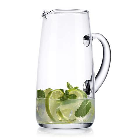 glass water pitcher with spout